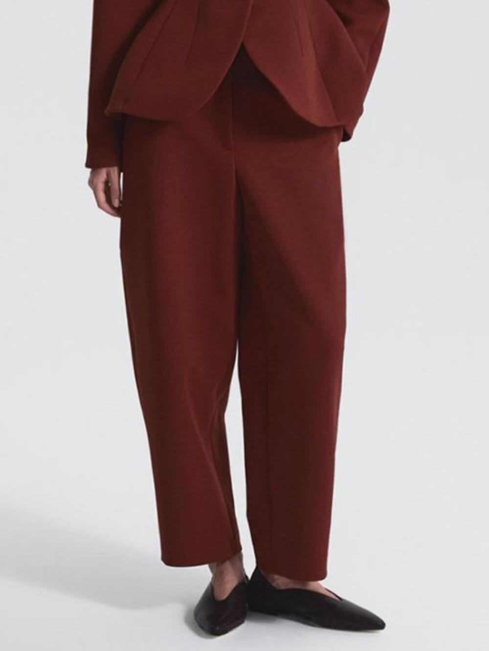 Exquisite Burgundy Slim Pocket Pants