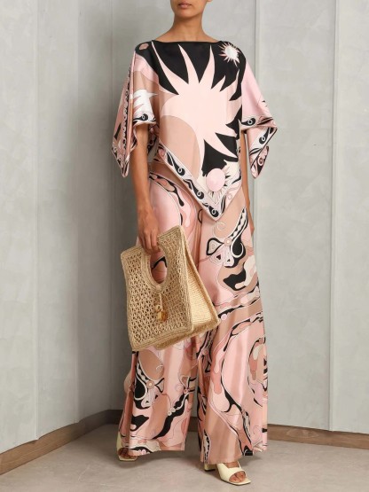 Unique Abstract Print Short Shirt