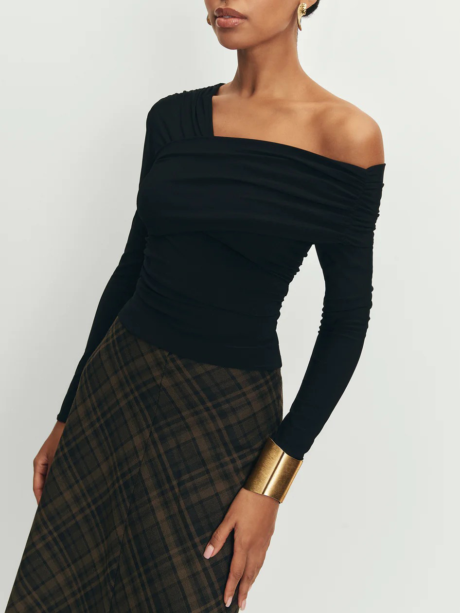 Retro Plaid High-Waist A-Line Midi Skirt