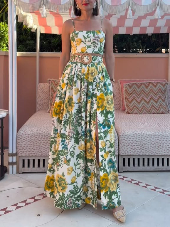 Exquisite Print Cropped Top & Skirt Casual Two-Piece Set