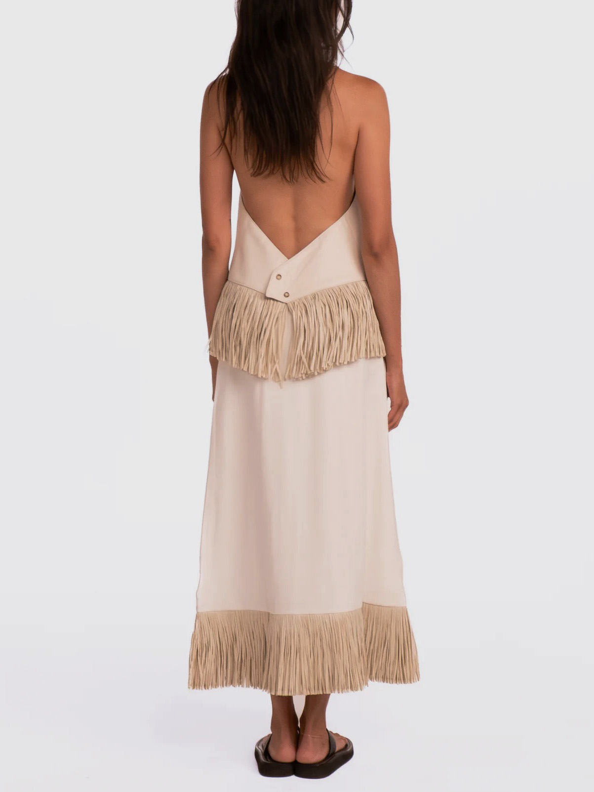 Elegant Backless Tassel Sleeveless Top