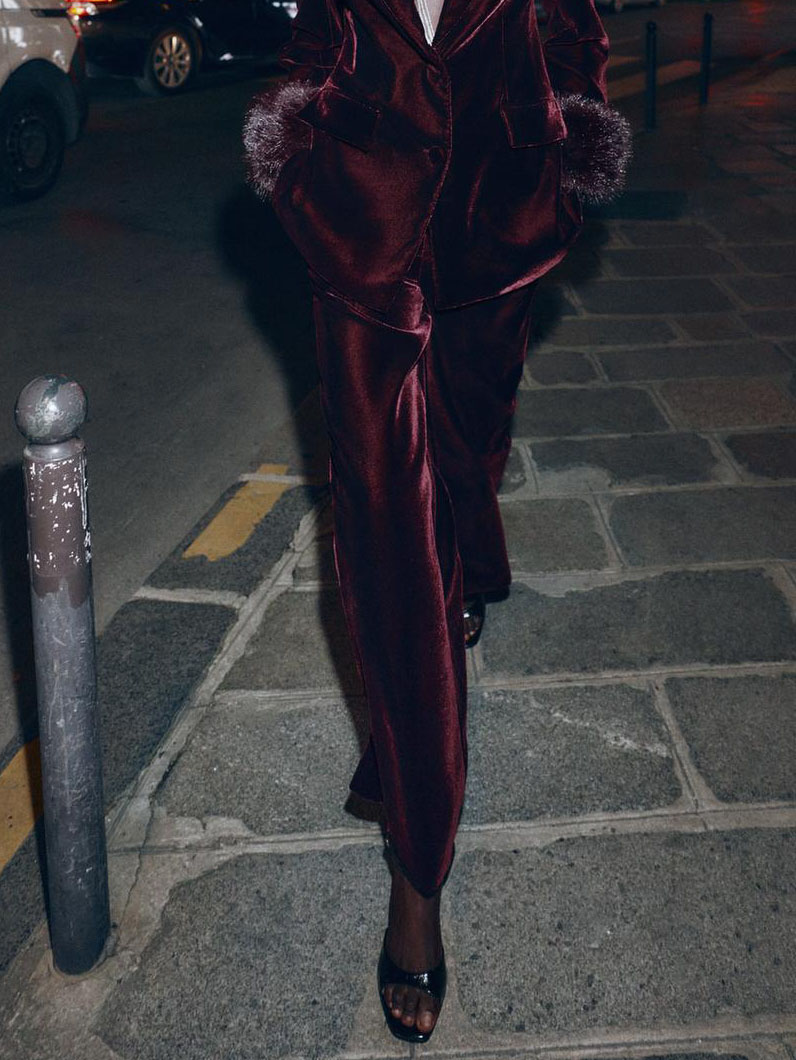 Elegant Blazer & Wide-Leg Pants Two-Piece Set