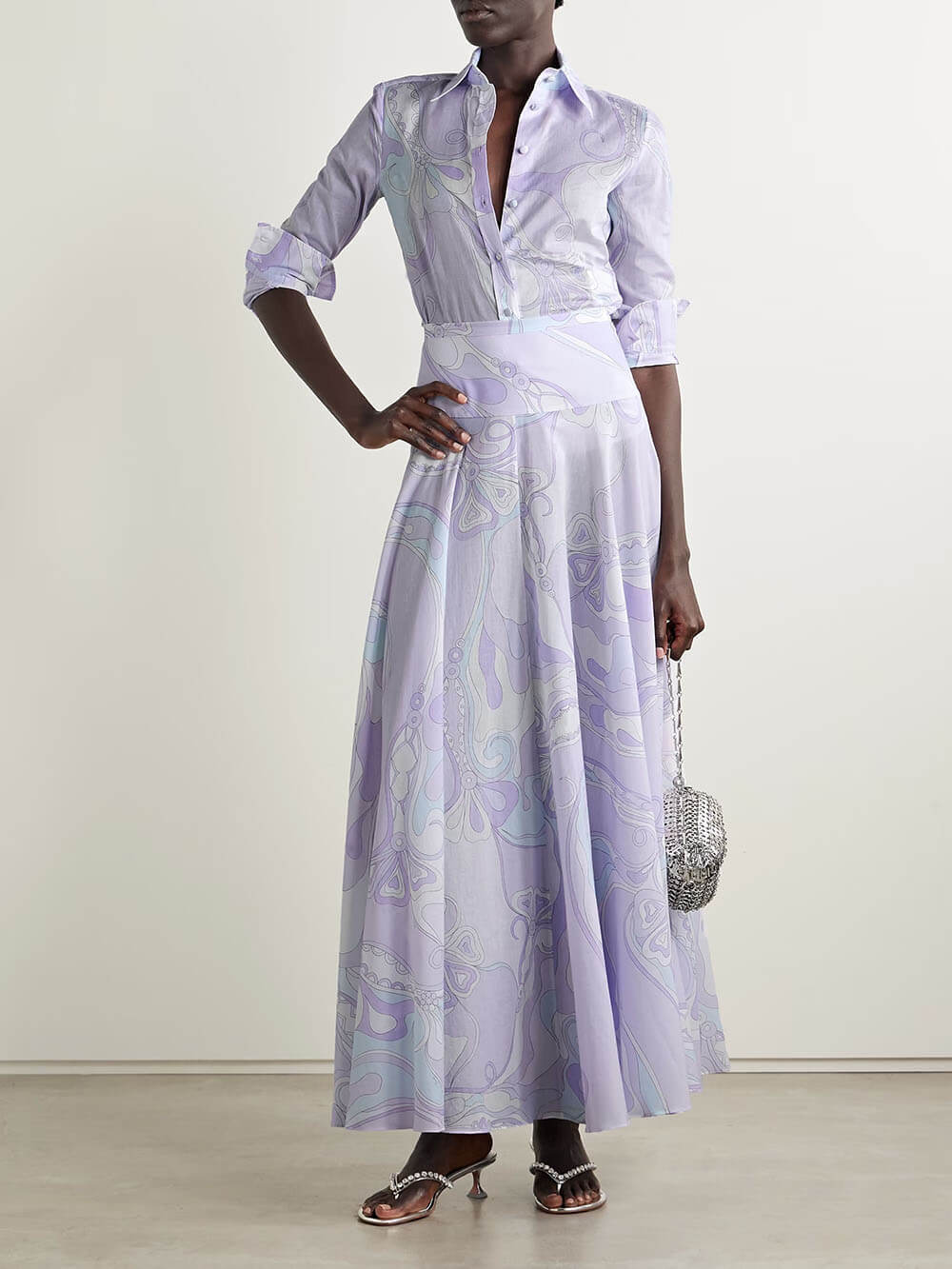 Unique Ethnic Print Button-Up Shirt