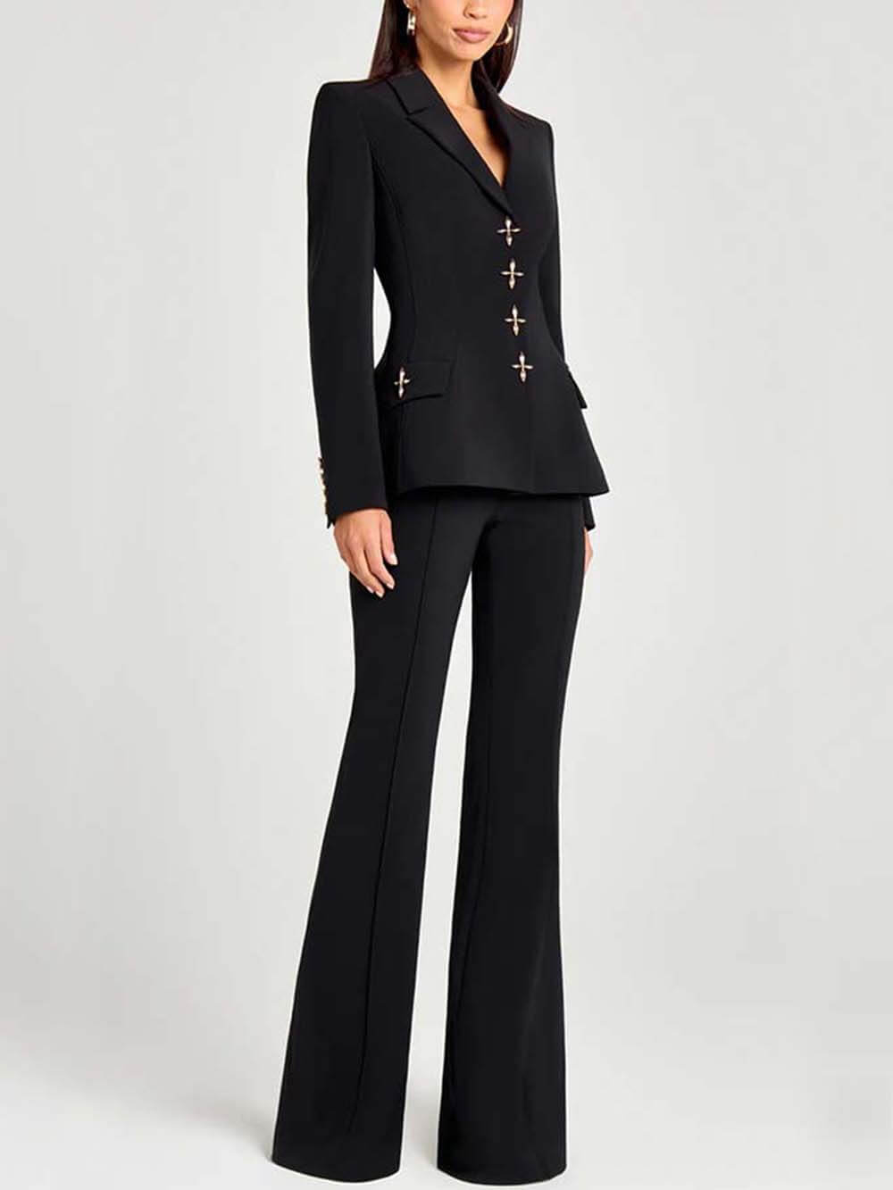 Fashion Casual High-Waist Pocket Trousers