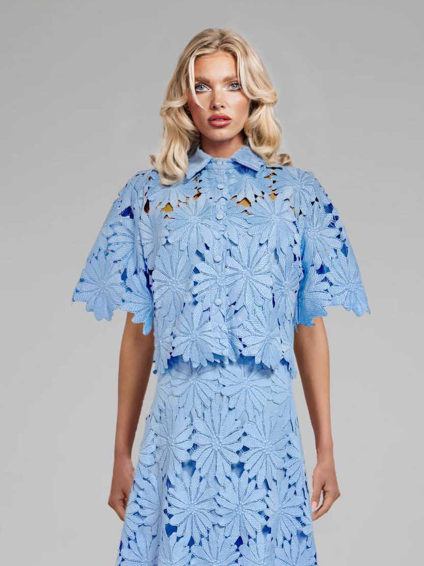 Elegant Lace Midi Skirt