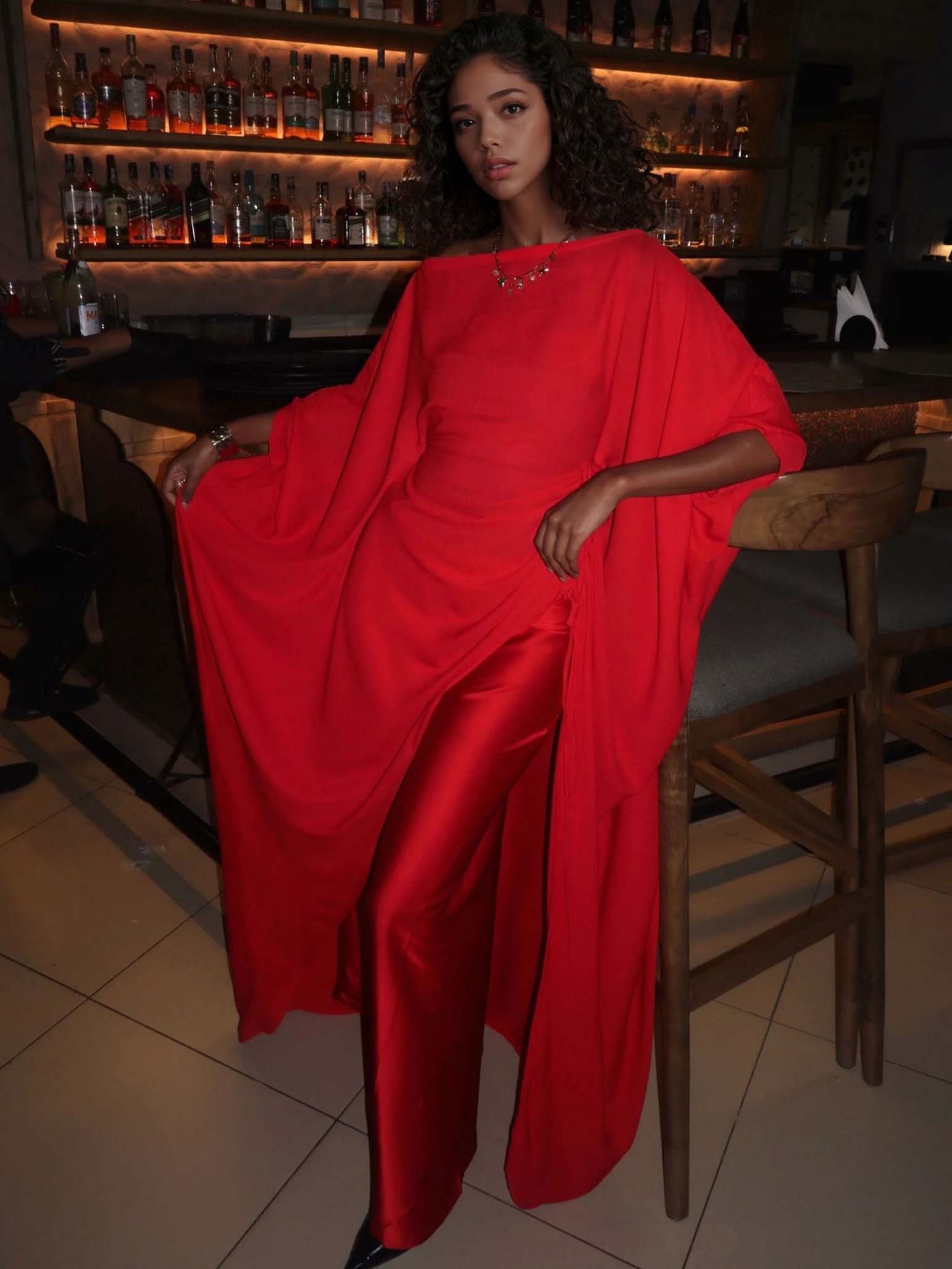 Exquisite Strapless Drawstring Two-piece Set