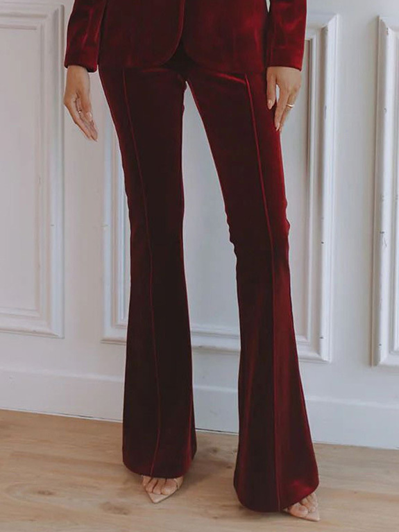 Elegant Satin Lapel Velvet Blazer