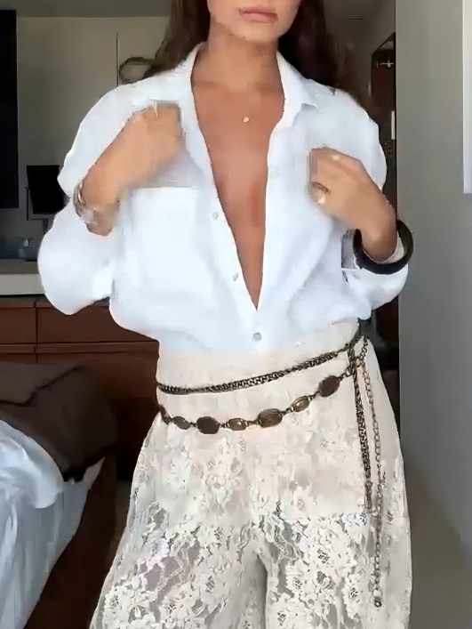 Elegant Classic White Button-Down Shirt