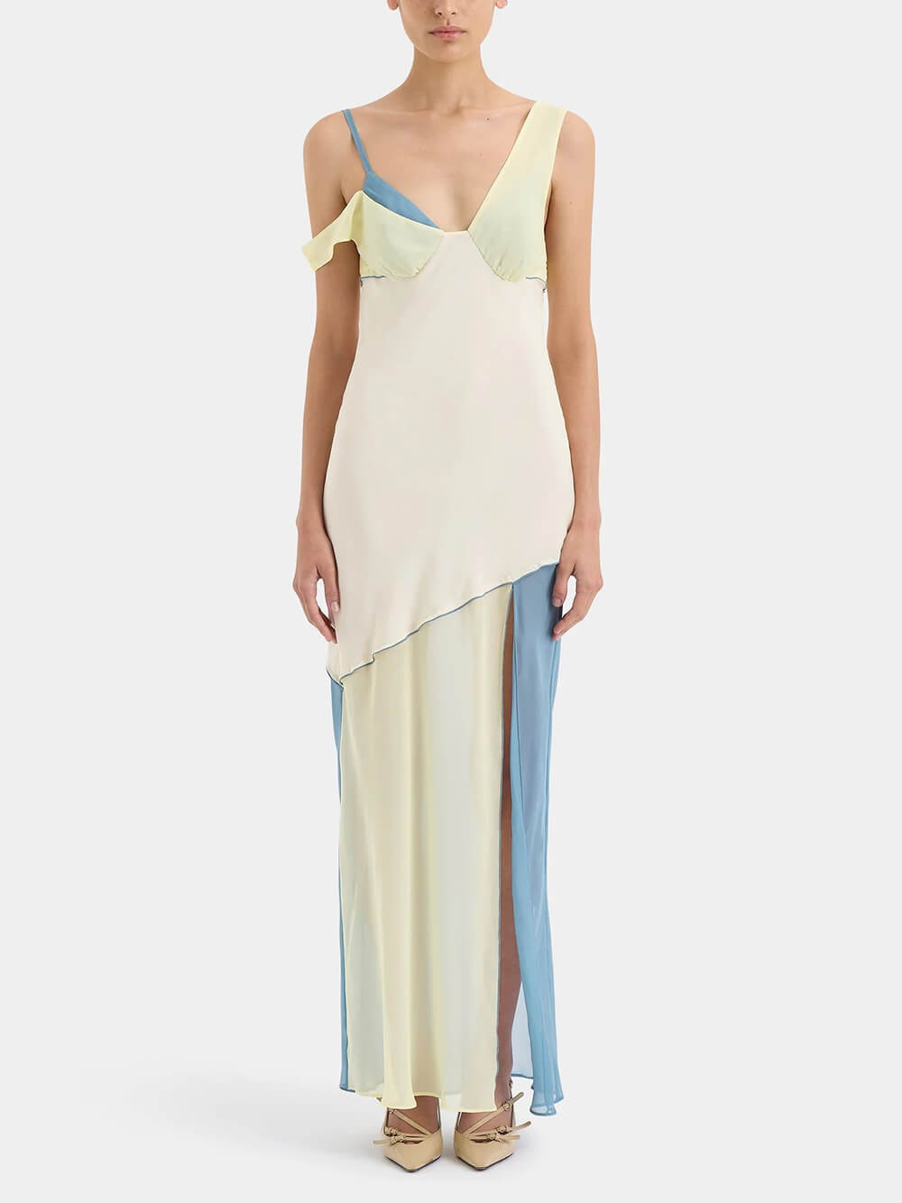 Elegant Thames Patchwork Maxi Dress