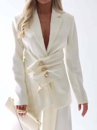 Unique Wrap-Style Blazer