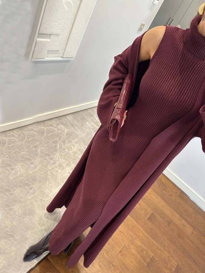 Classic Drop-Shoulder Long-Sleeve Cardigan