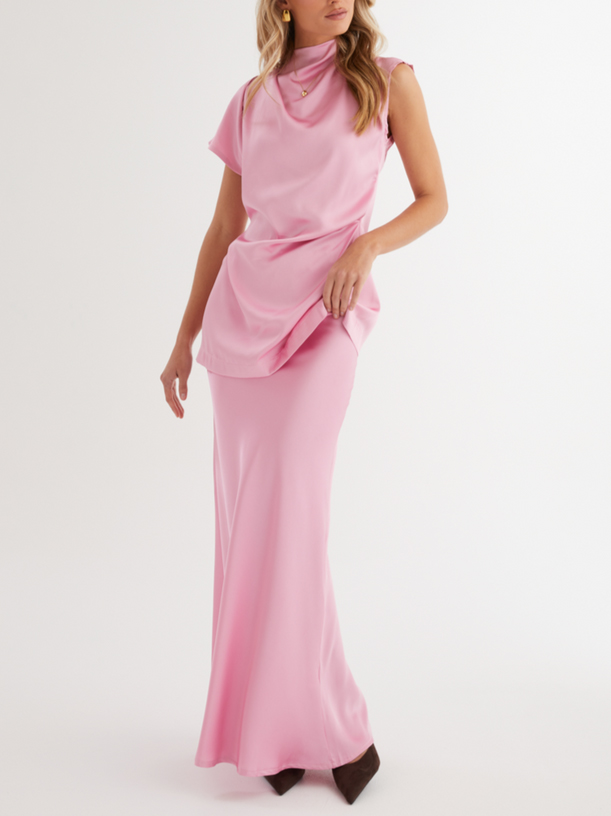 Elegant Satin Elastic Fishtail Skirt