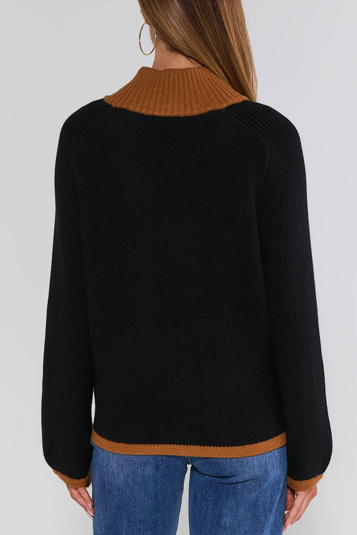 Fashion White Horse Pattern Casual Long-sleeved Knitted Cardigan