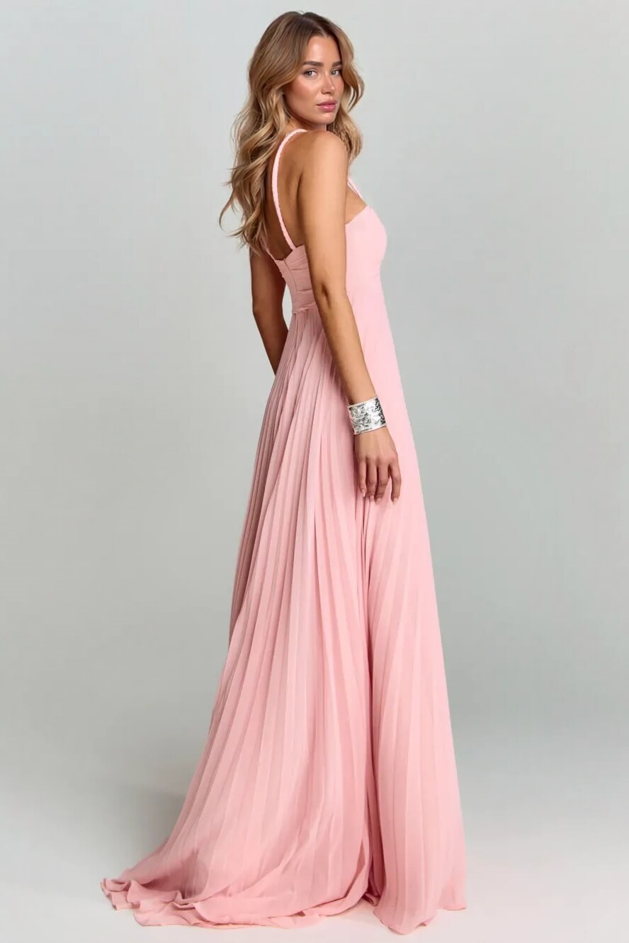 Elegant Off-Shoulder Ruched Woven-Neckline Party Maxi Dress