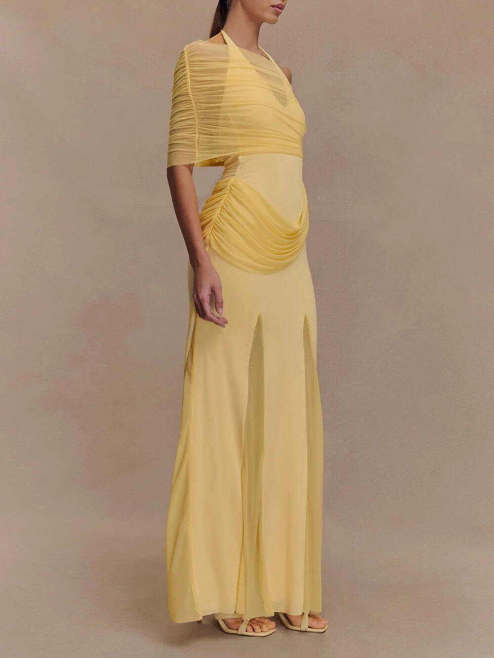 Elegant Bodycon Mesh Maxi Dress