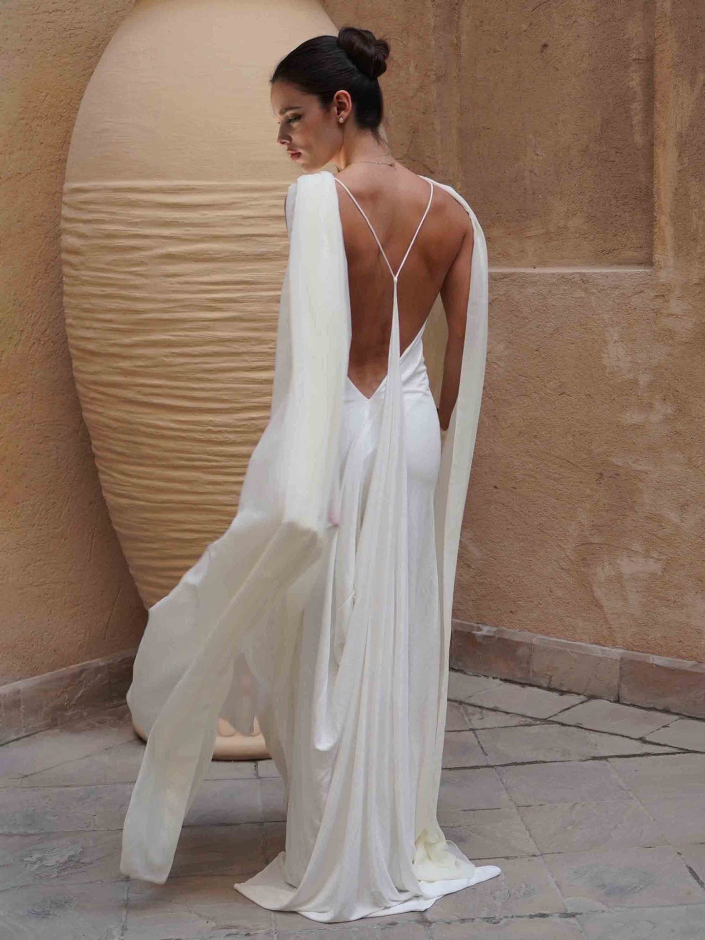 Elegant One-Shoulder Draped Maxi Dress