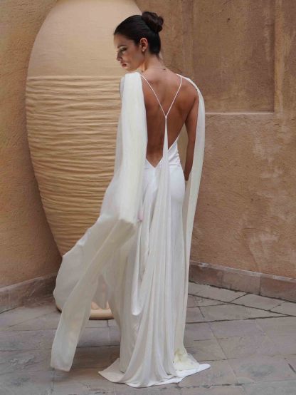 Elegant One-Shoulder Draped Maxi Dress