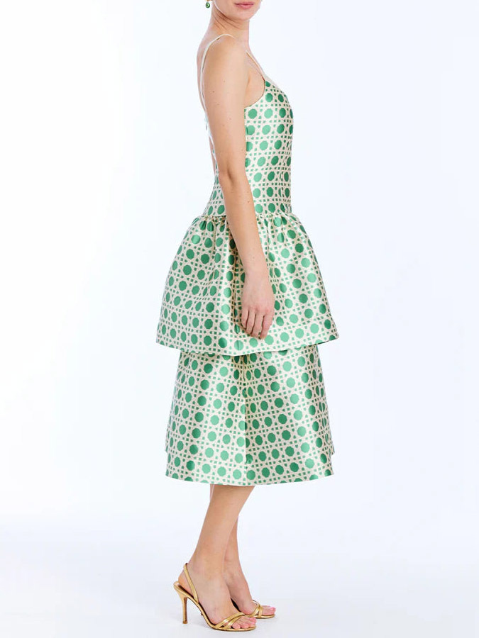 Unique Layered Satin Maxi Dress