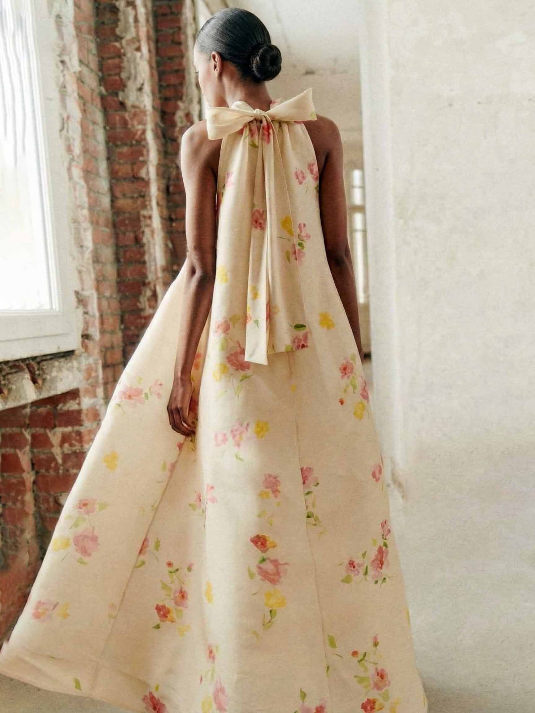 Exquisite Floral Print Sleeveless Maxi Dress