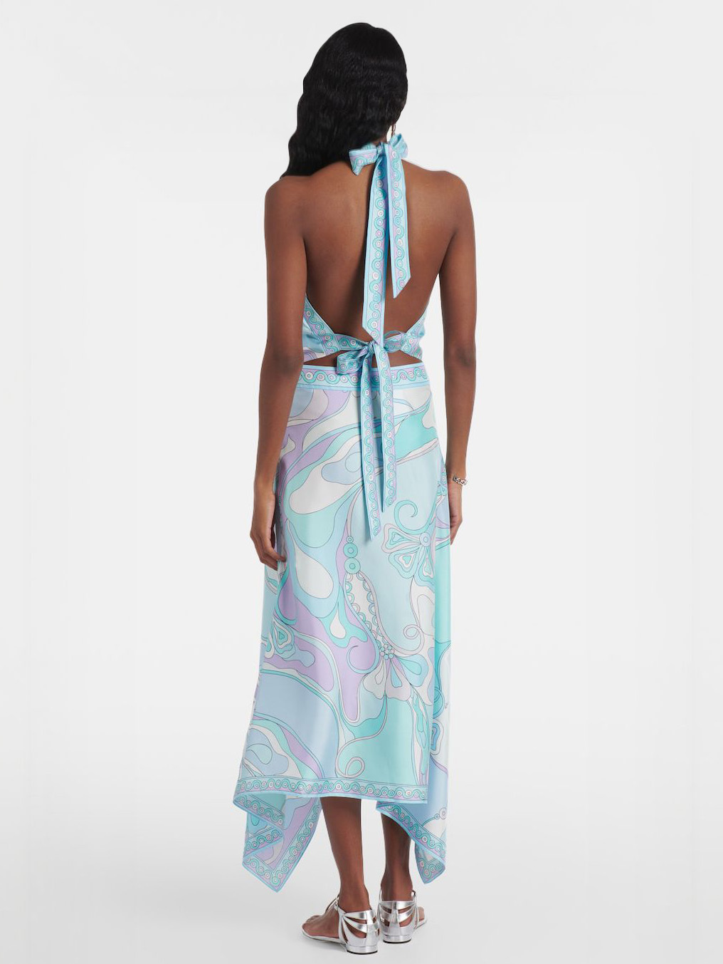 Unique Psychedelic Swirl Print Skirt Two-piece Set
