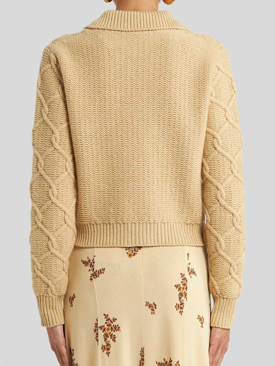 Rose Embroidered Knitted Cardigan