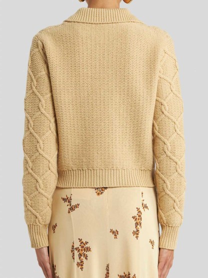 Rose Embroidered Knitted Cardigan