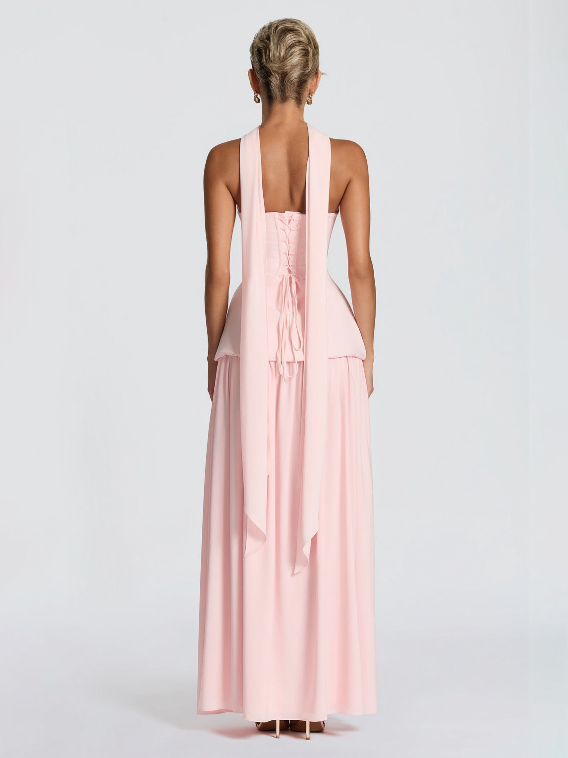 Vestido Maxi de Fiesta con Escote Corazón Elegante y Alta Abertura