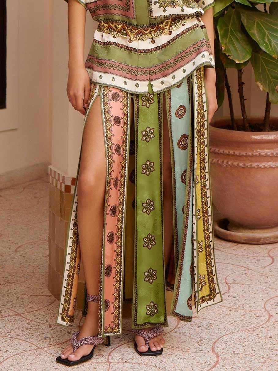 Exquisite Bohemian Print Skirt