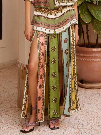 Exquisite Bohemian Print Skirt