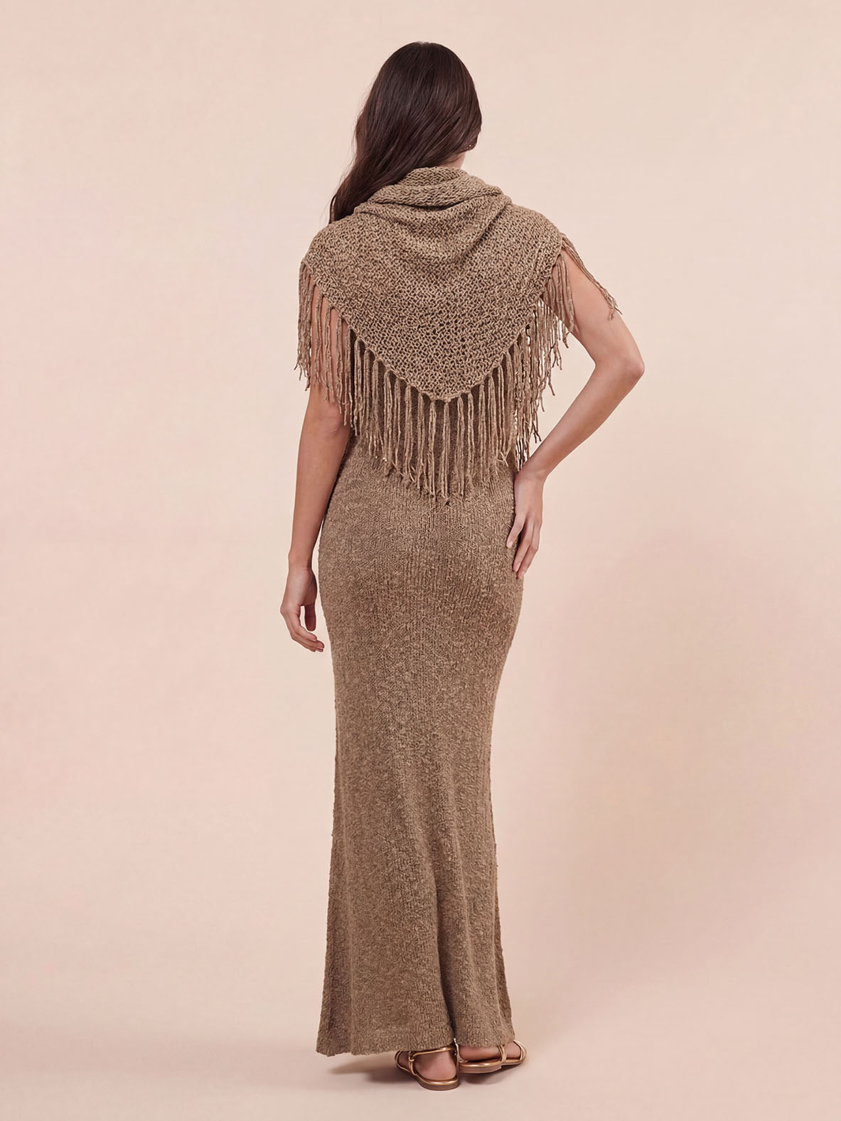 Casual One-Shoulder Knit Bodycon Maxi Dress