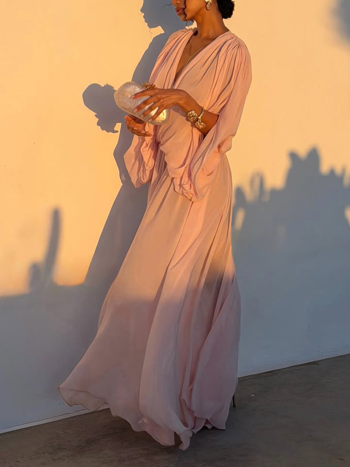 Elegant Flowy Chiffon Maxi Dress