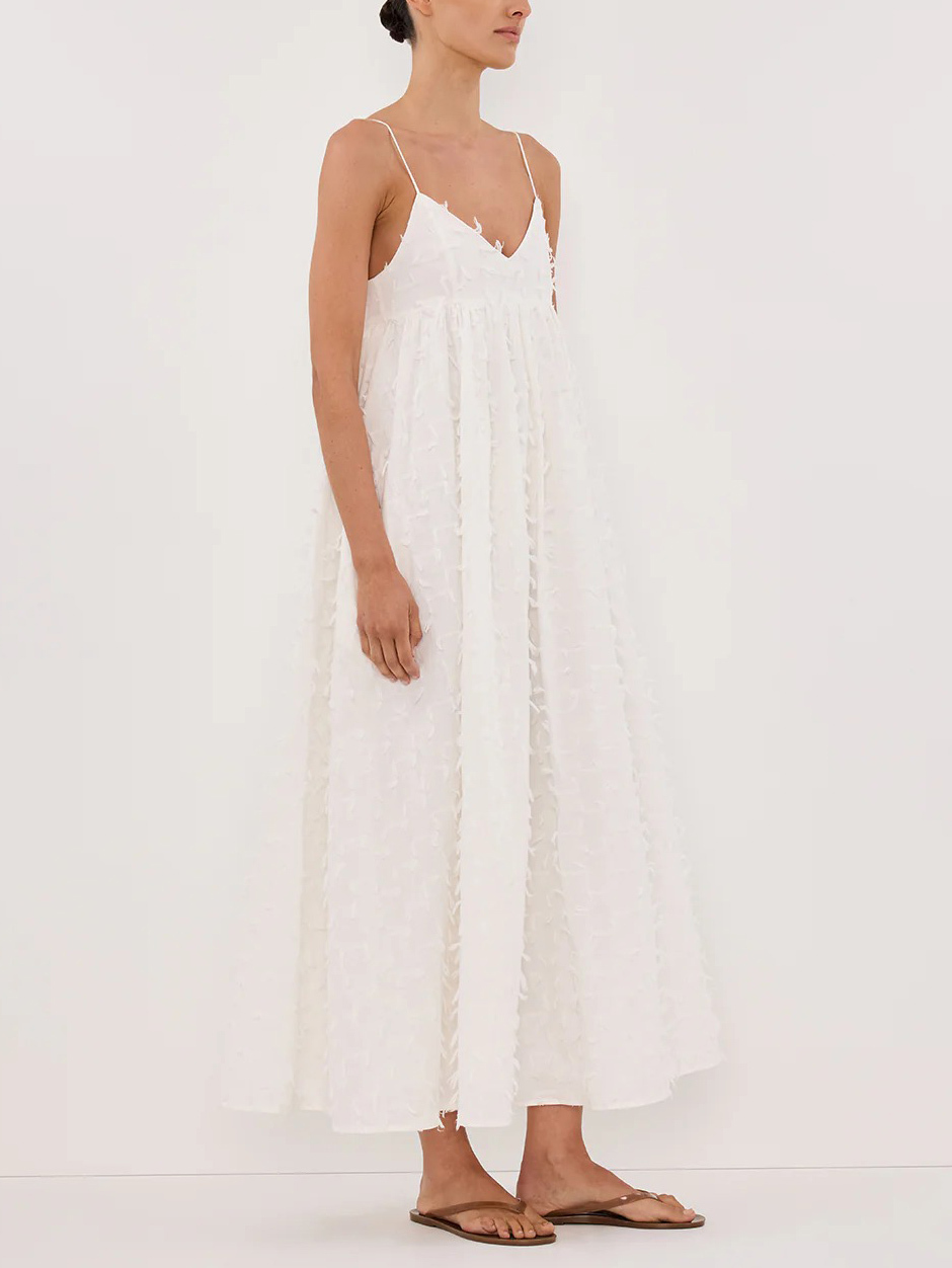 Elegant V-neck Exquisite Small Tassel Midi Dress