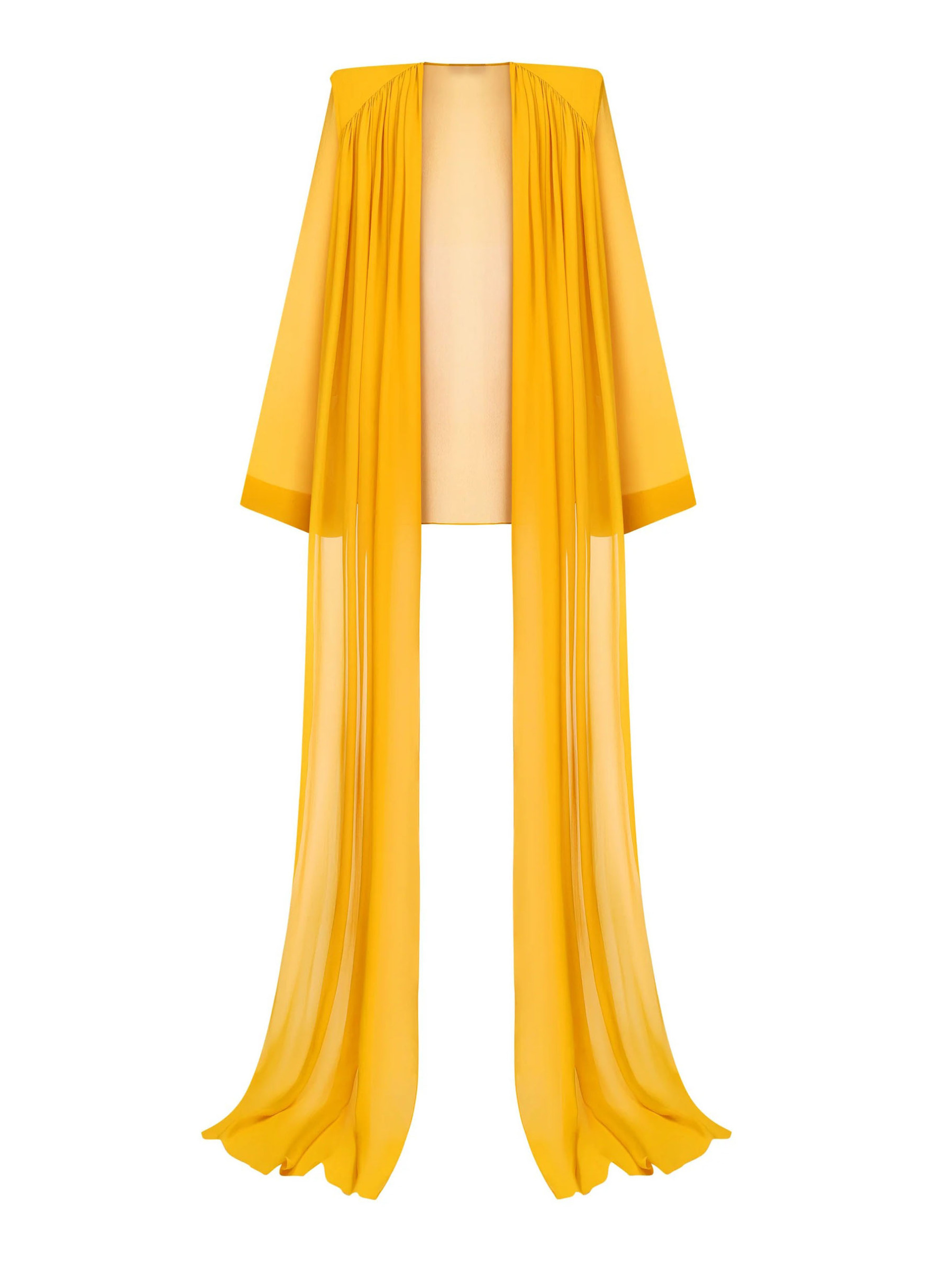Elegant Draped Chiffon Shirt & Wide Leg Pants Two-Piece Set