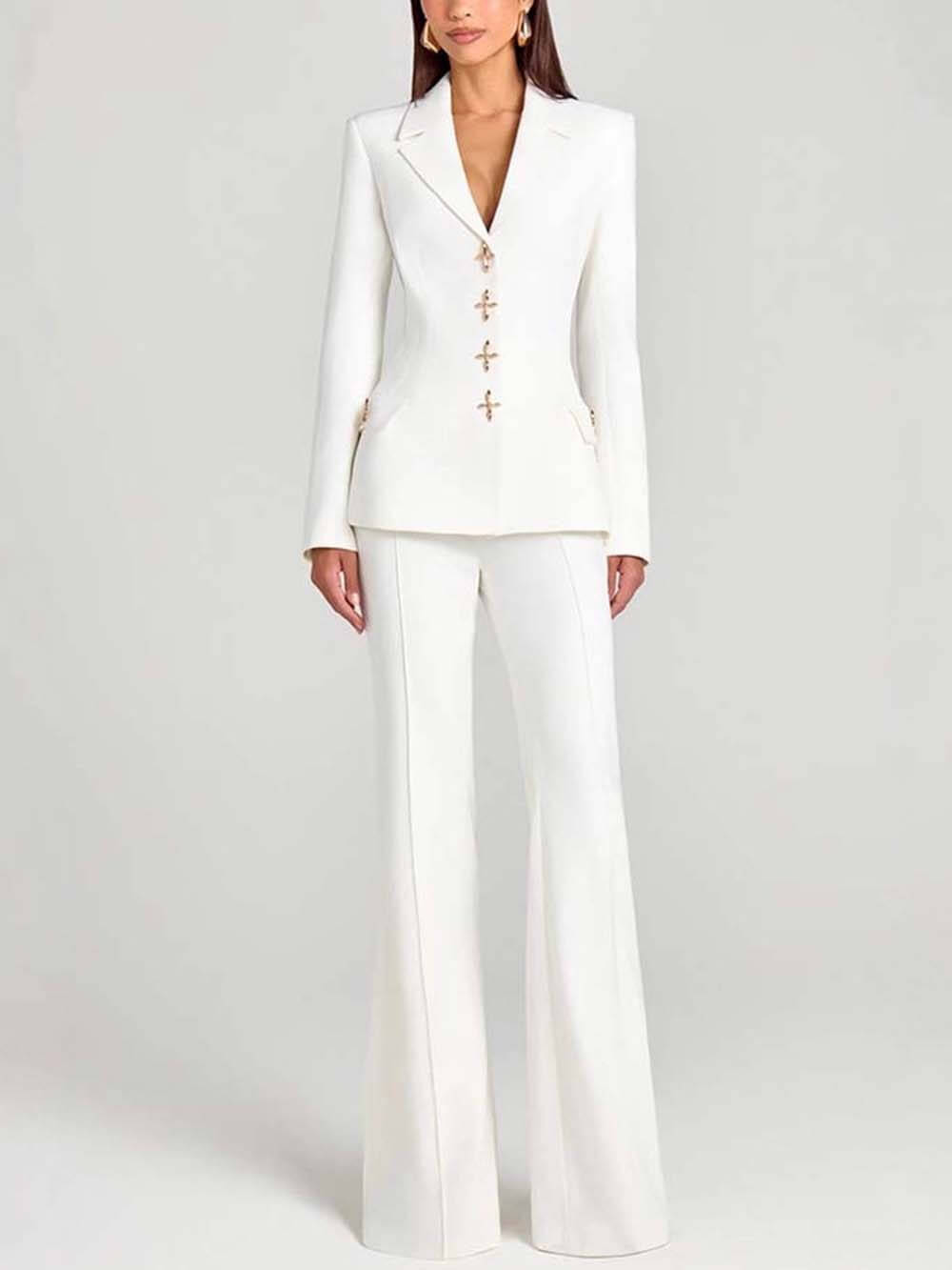 Fashion Casual High-Waist Pocket Trousers