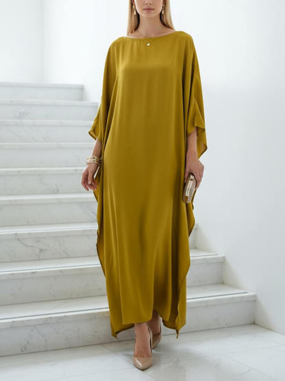 Bohemian Satin Kimono Maxi Dress