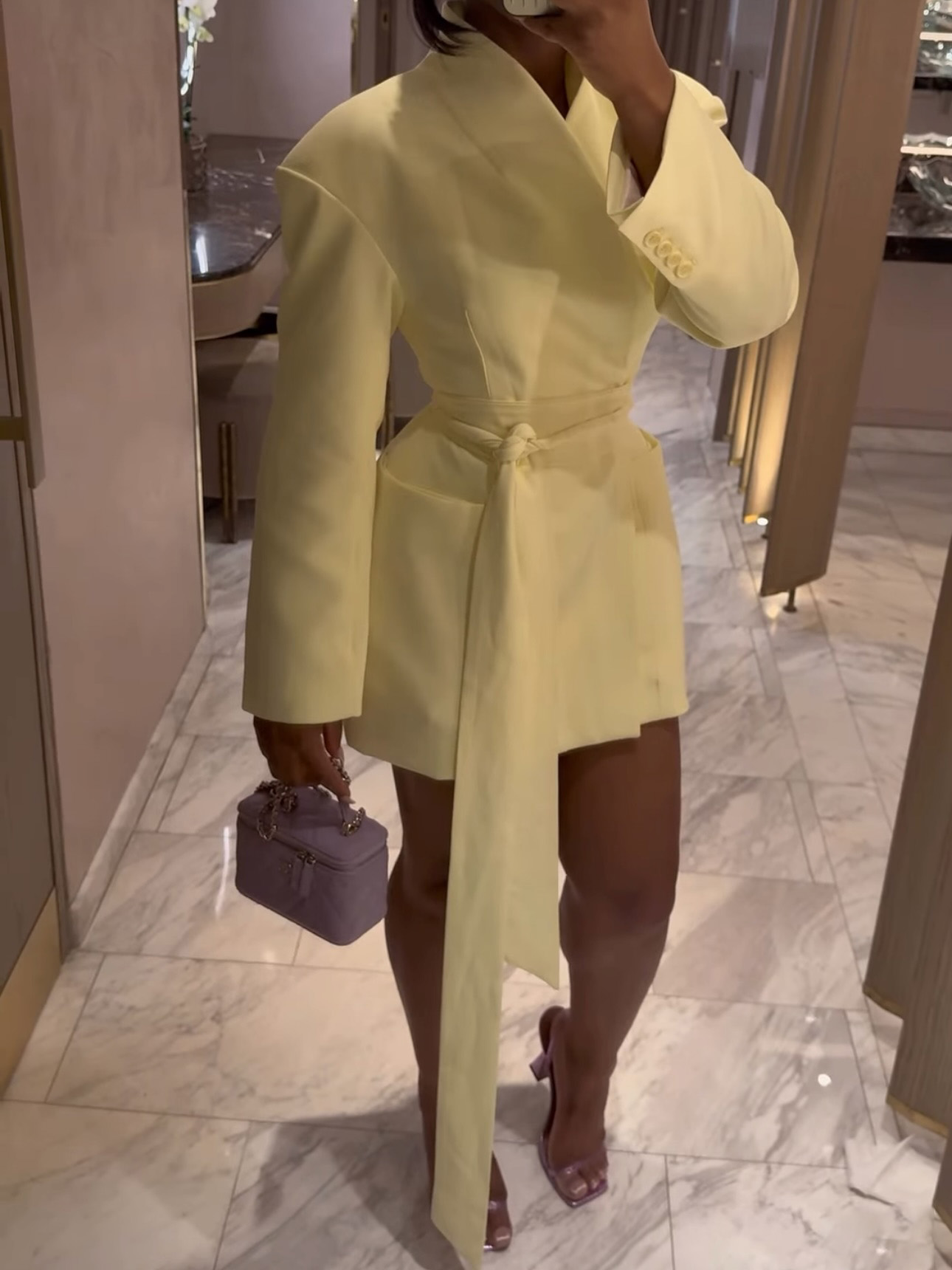 Elegant Belted Patch Pocket Blazer