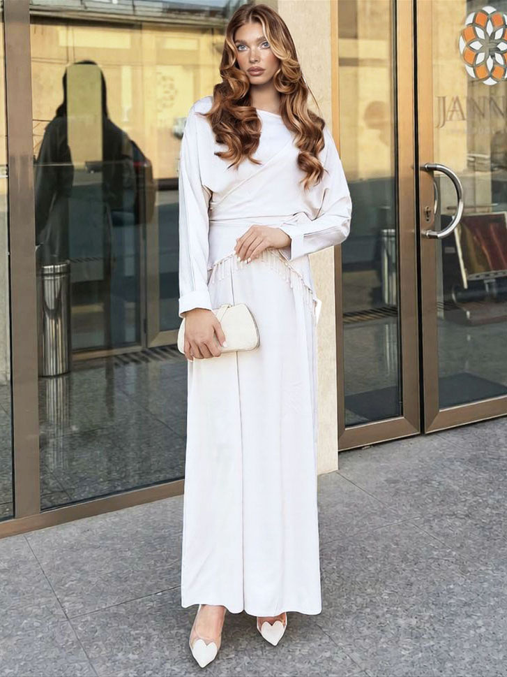 Long-Sleeved Pullover Dress Set