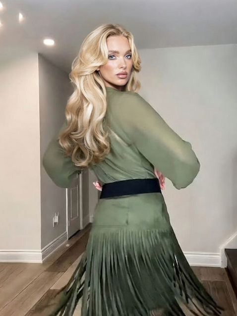 Elegant Bell-Sleeve Solid Knit Top