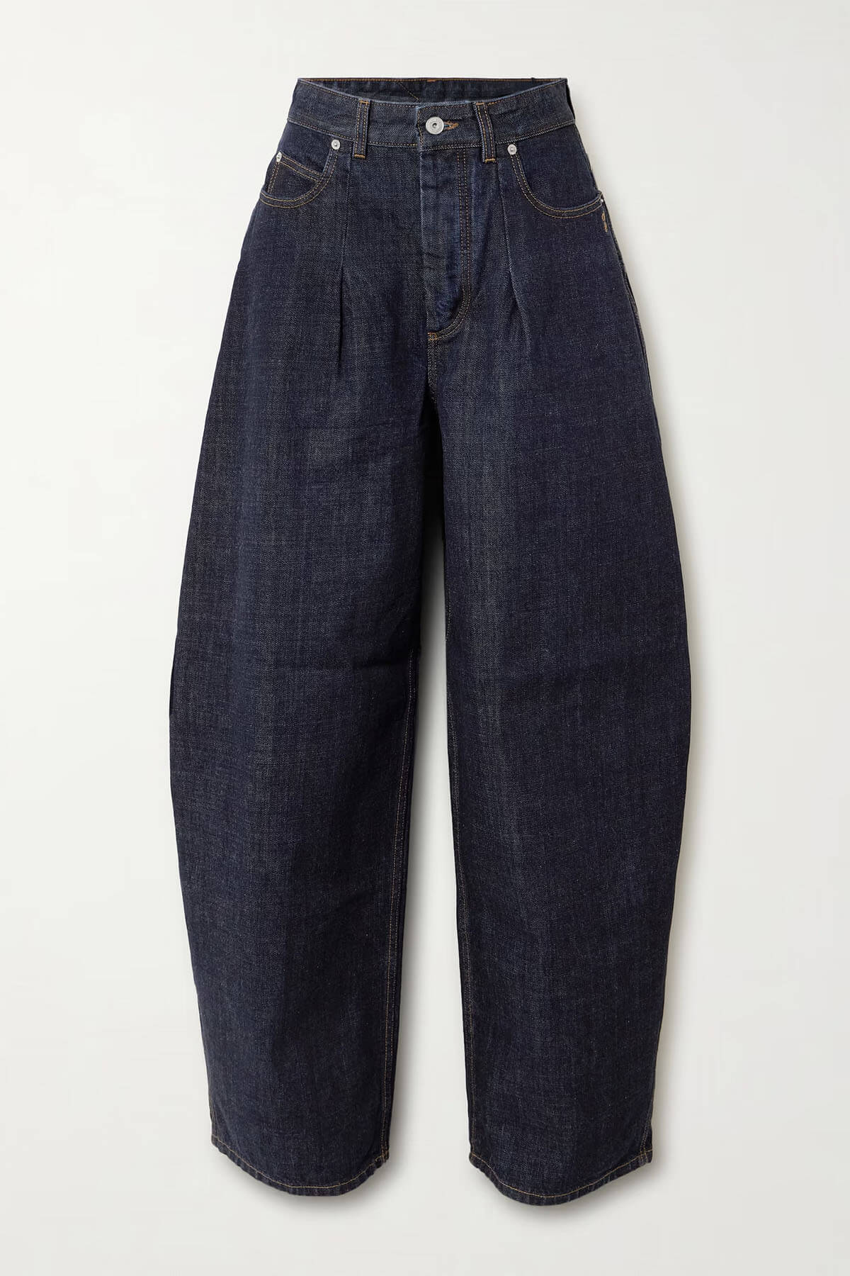 Unique High-Waisted Pleated Straight Leg Jeans