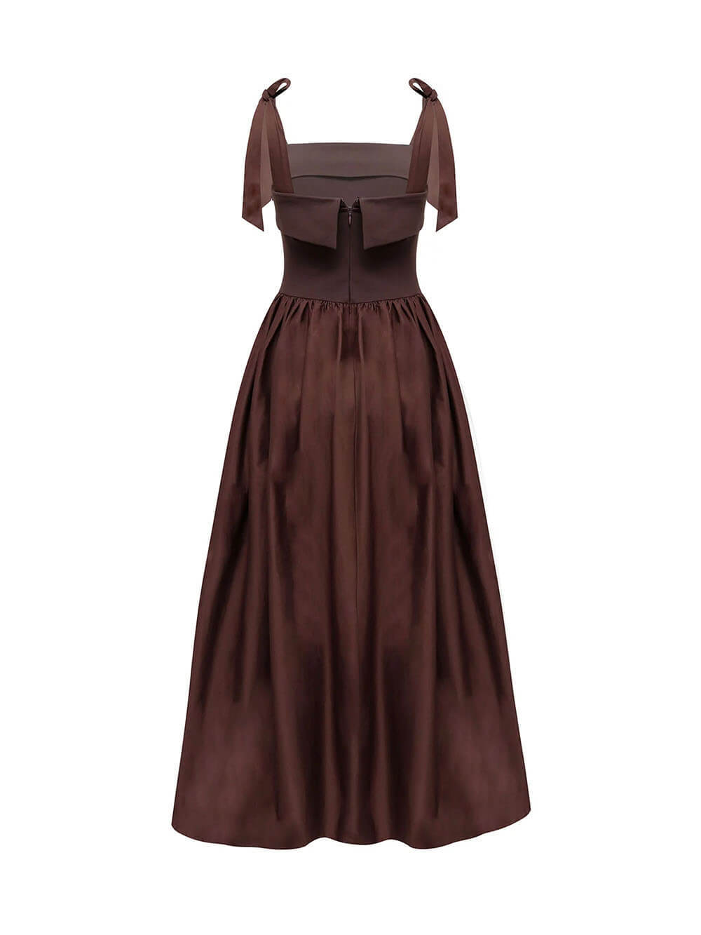Elegant Bow Ruched Backless Maxi Dress