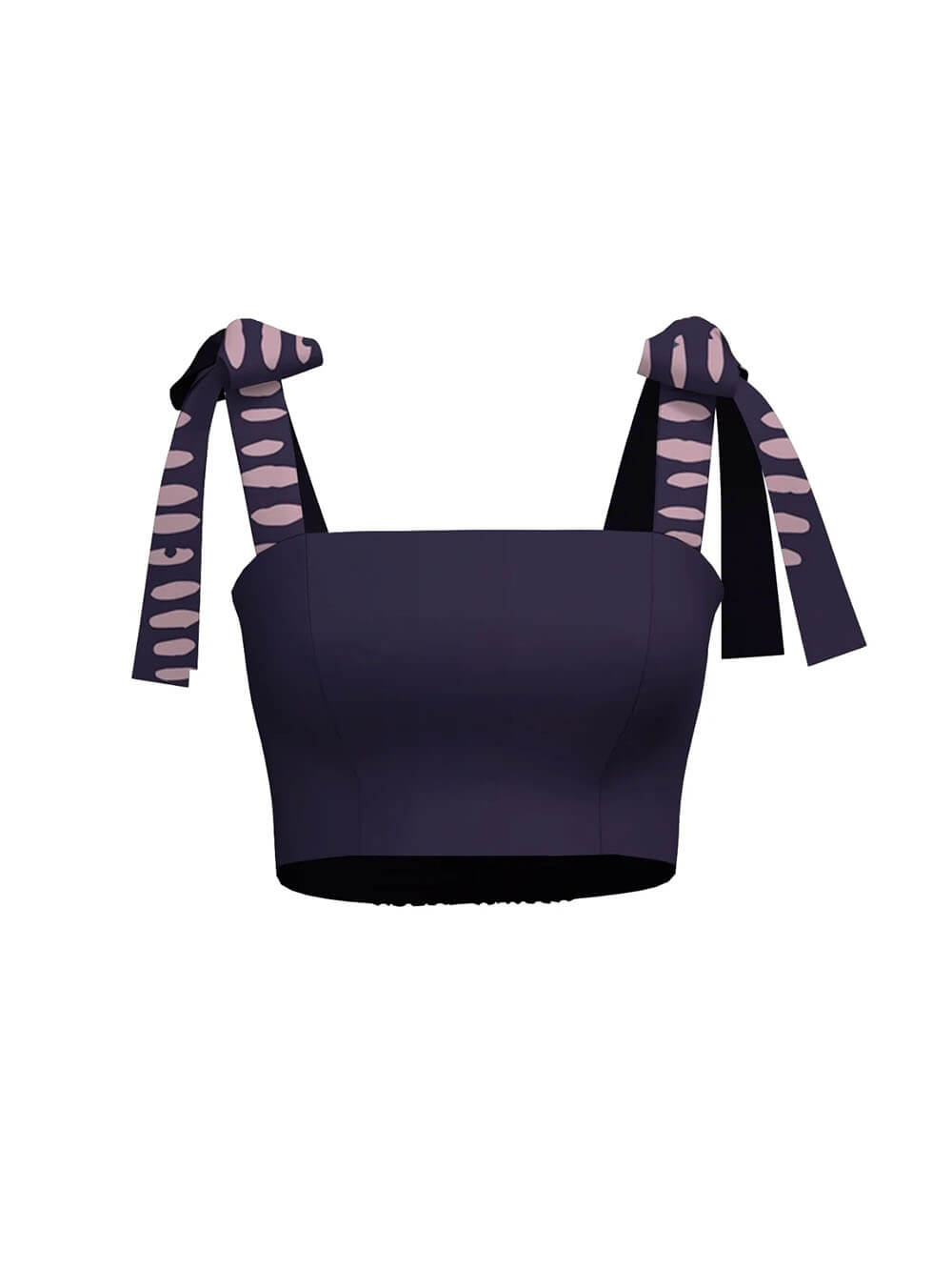 Exquisite Square Neck Bow-Tie Cropped Tank Top