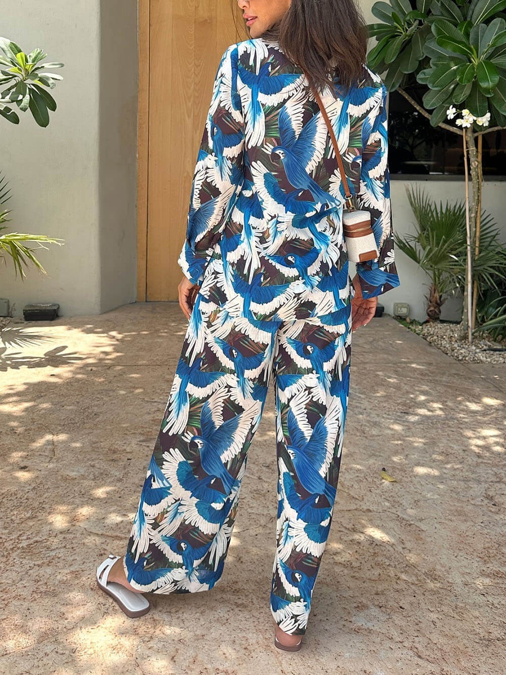 Unique Printed Button-Up Casual Long-Sleeve Shirt