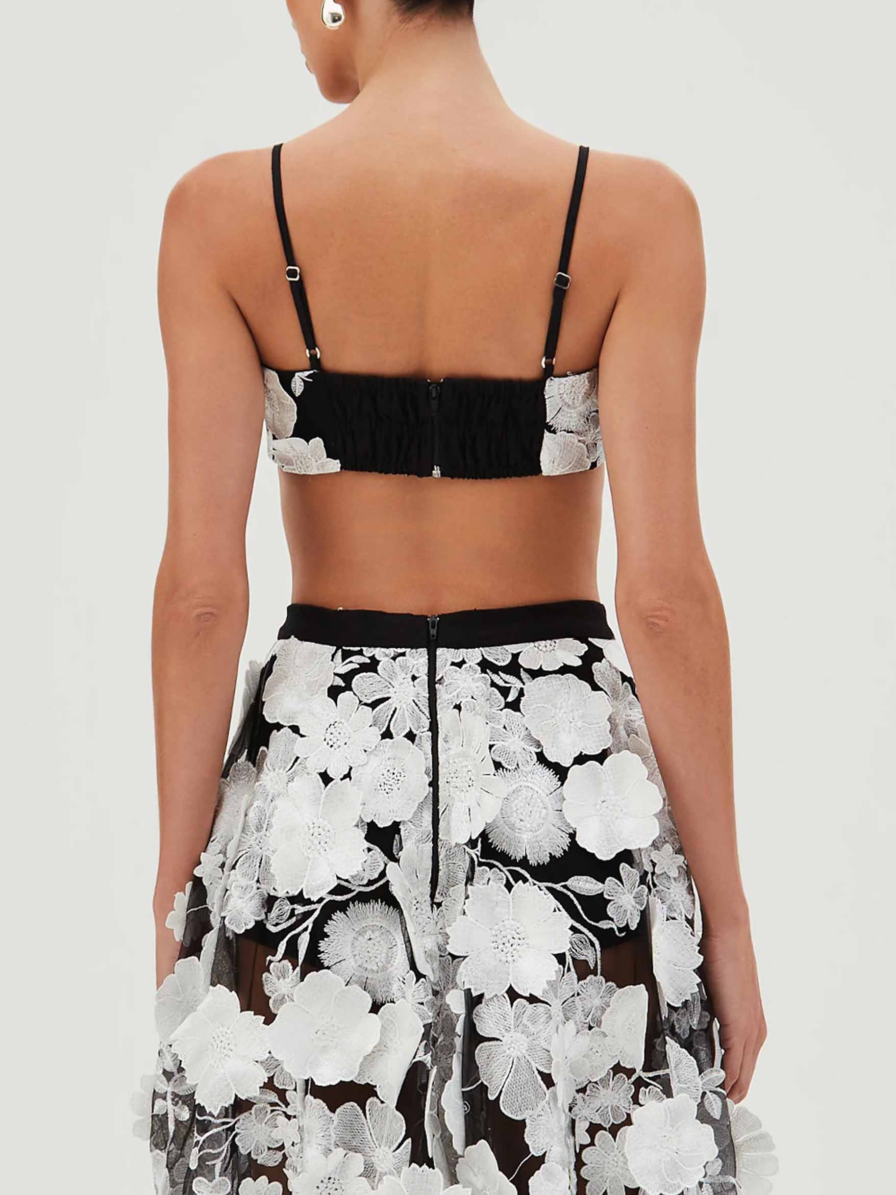 Exquisite Floral Embroidered Bralette Top