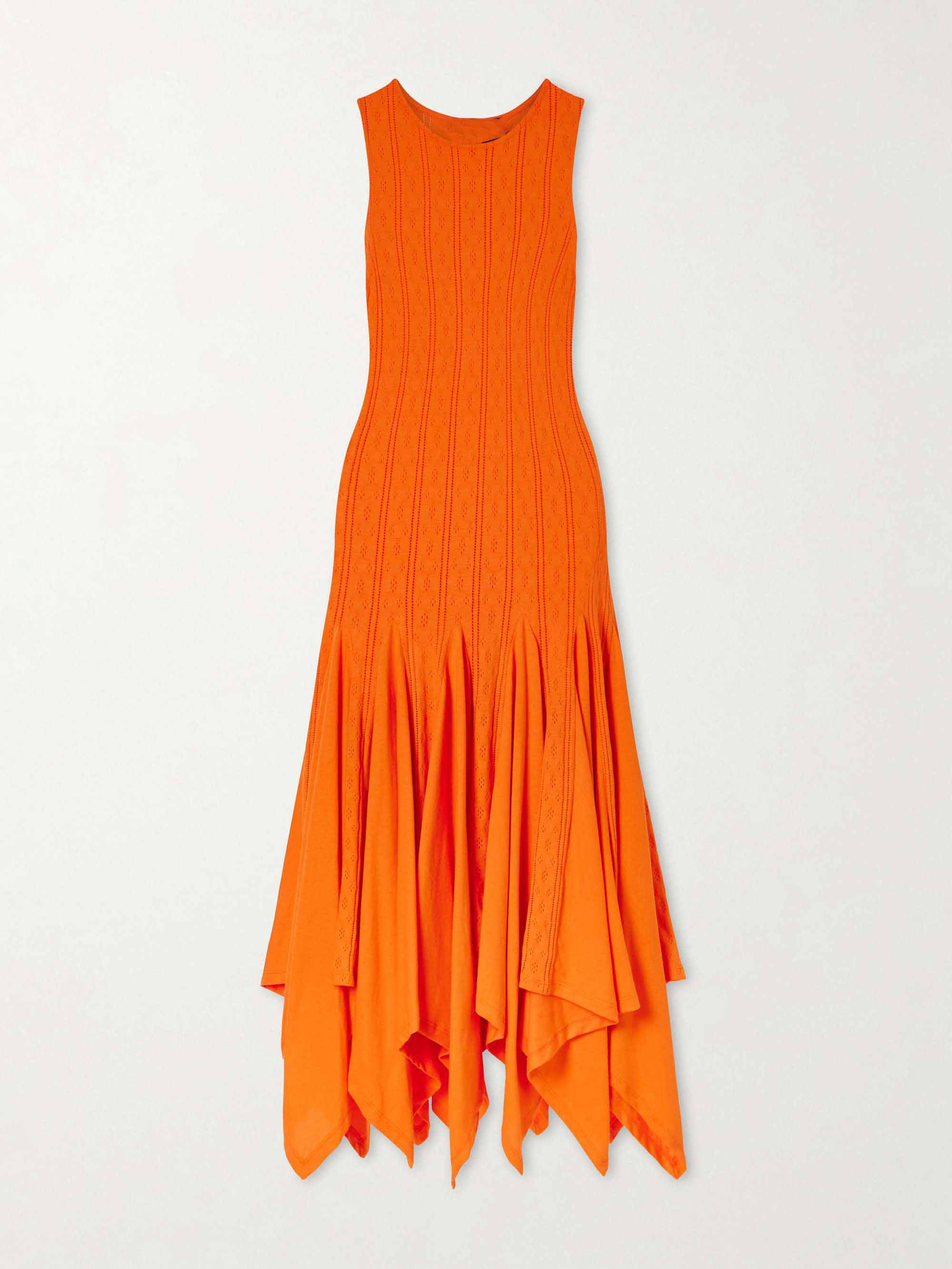 Casual Cutout Knit Asymmetrical Hem Midi Dress