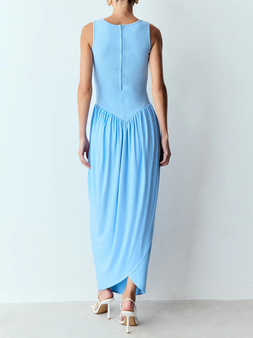 Casual Fashion Pleated Tulip Maxi Dress