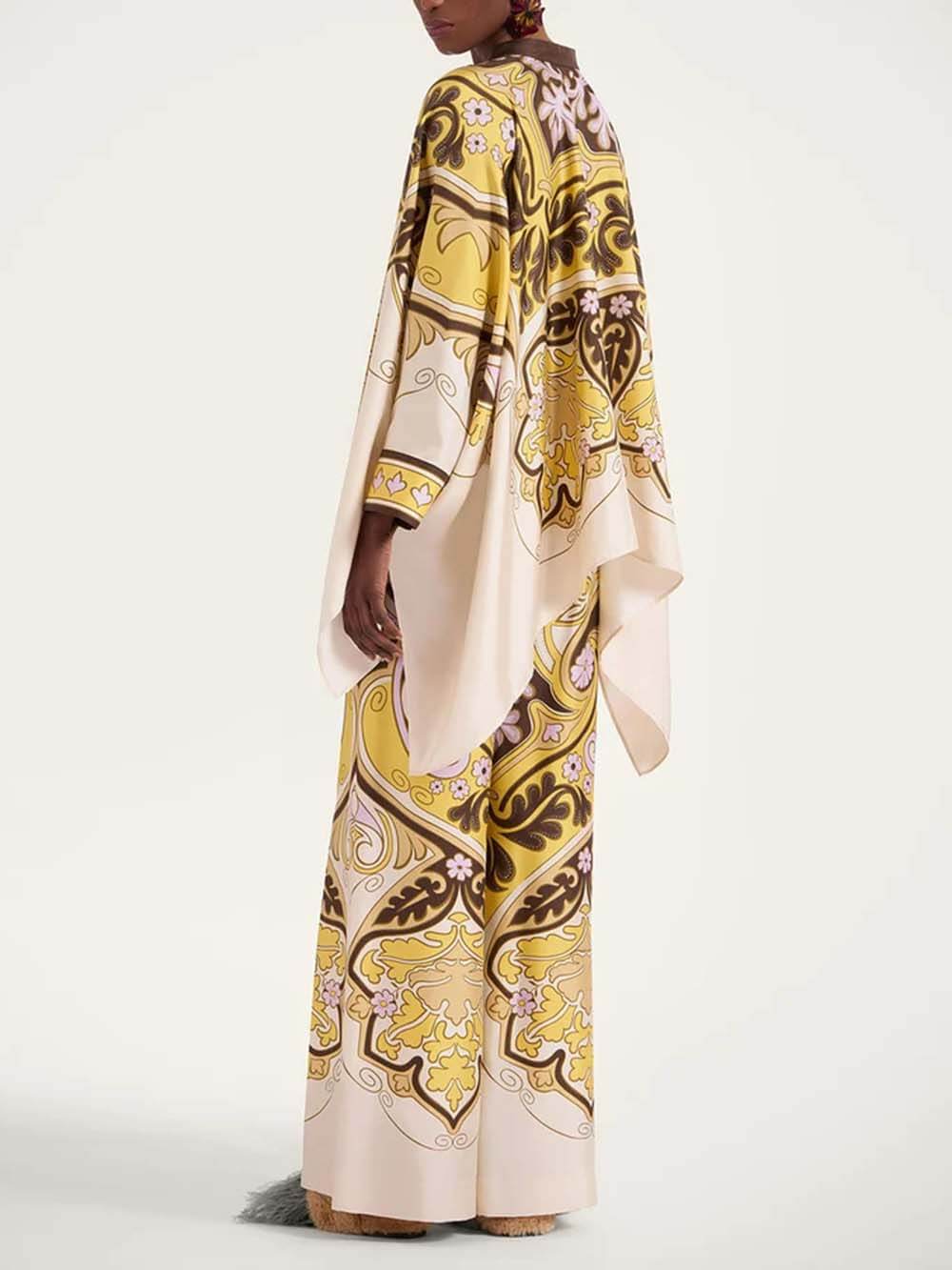 Unique Irregular Print Oversized Button-Down Shirt