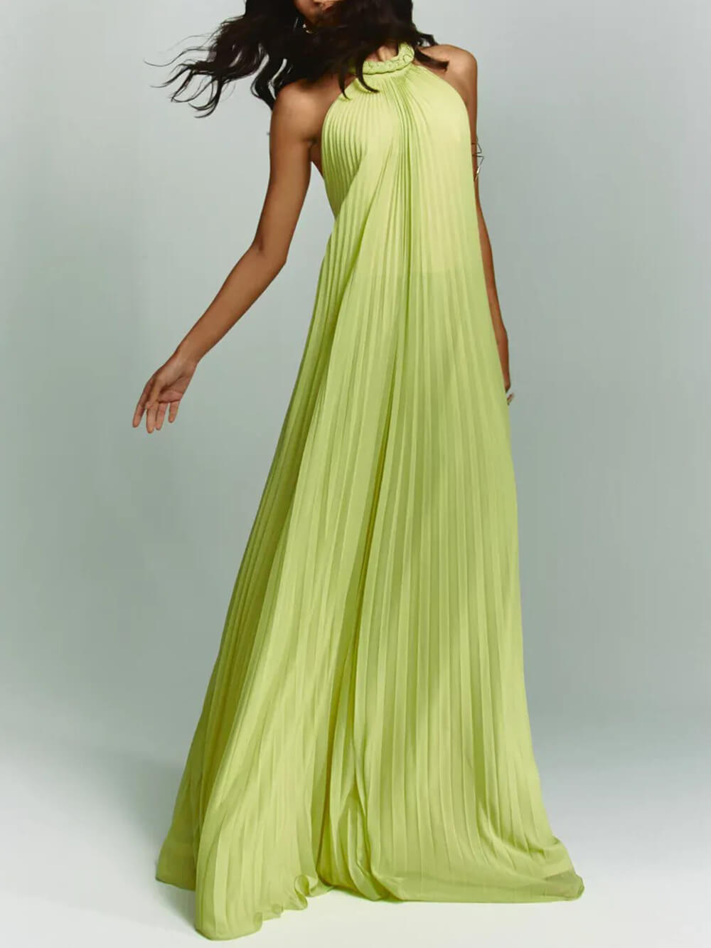 Exquisite Pleated Backless Party Dress