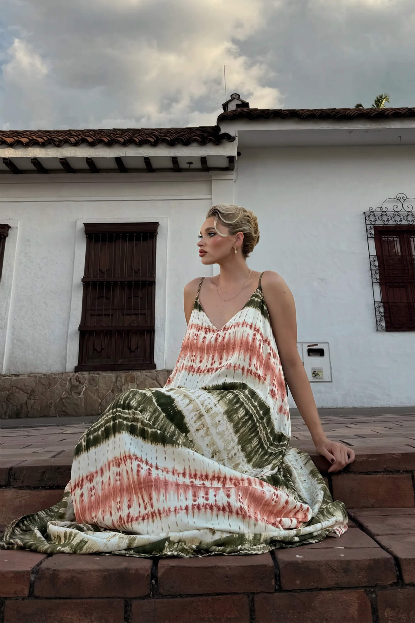 Casual Tie-Dye Print Sleeveless Maxi Dress