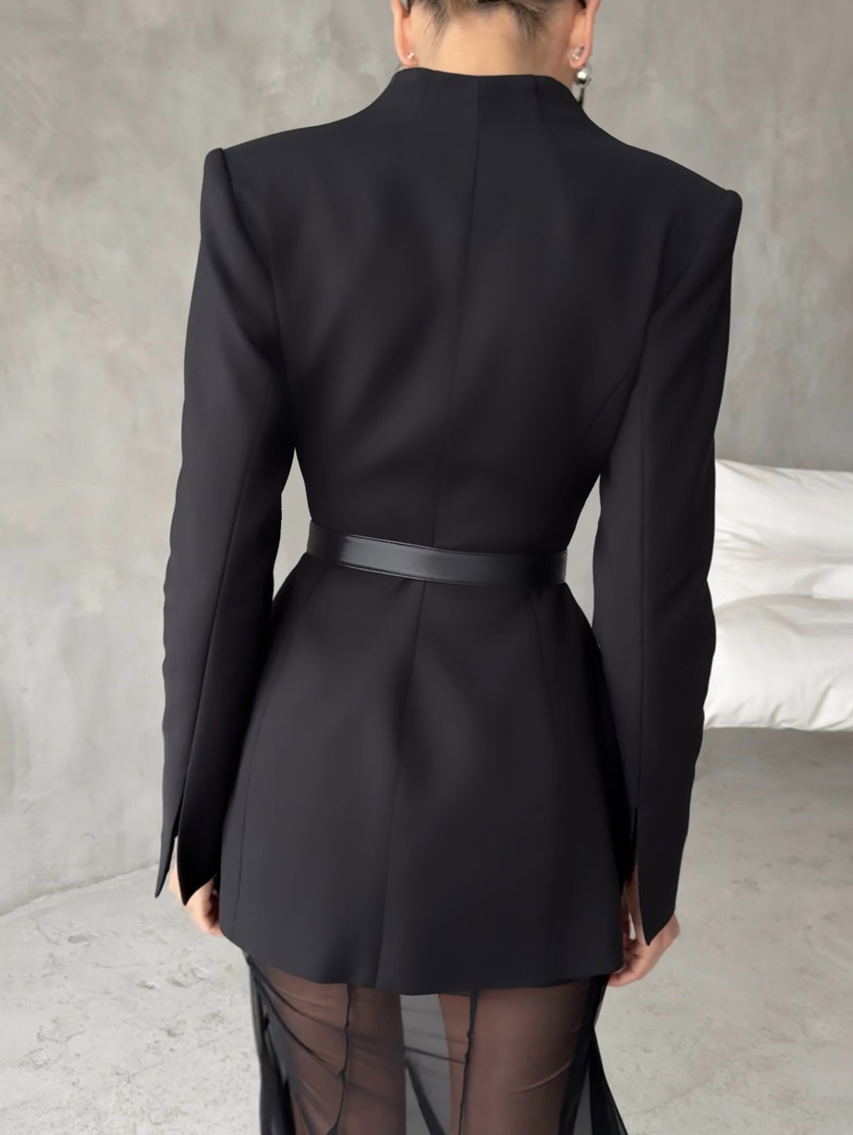 Elegant Asymmetric Tailored Blazer