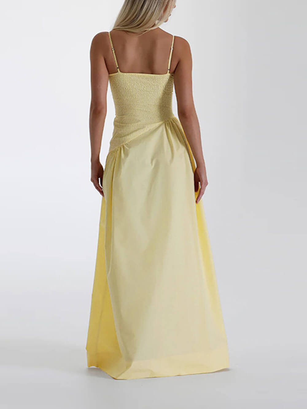 Summer A-Line Fitted Vacation Spaghetti Strap Maxi Dress